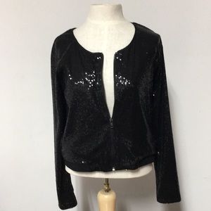 Blk Sequined Jacket M
